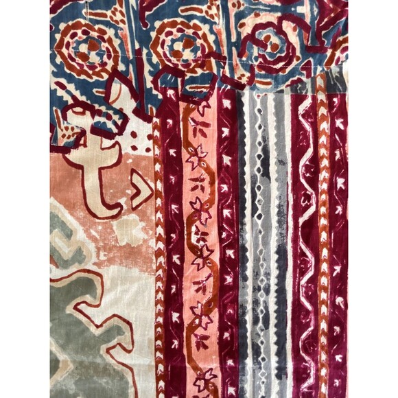 Anthropologie Risa Cotton Shower Curtain Boho Fall Multi-Color Neutrals 72x72 - Picture 10 of 16